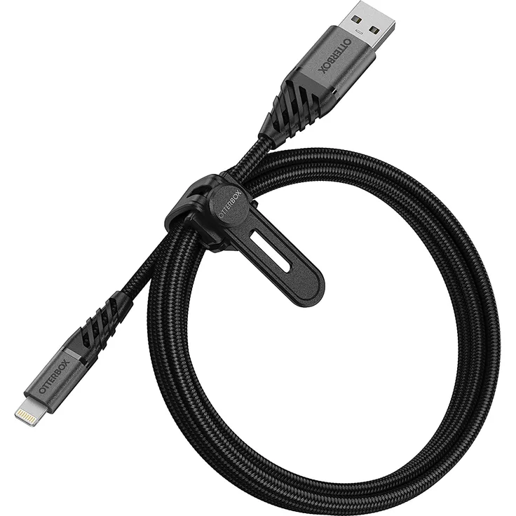 OtterBox Premium Ladekabel Lightning > USB-A Kabel, schwarz, 1 Meter
