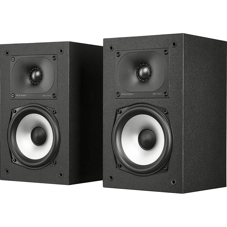 Polk Audio XT15 Regallautsprecher mit 5,25-Zoll-Zieftöner, Hi-Res, Schwarz