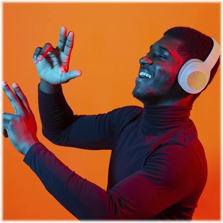 Spirit Calypso Over-Ear-Kopfhörer mit Bass Boost, Apple Siri, Google Assistant, Beige (2021) – Bild 5