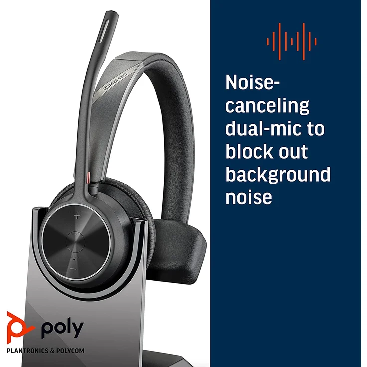 Poly Voyager 4300 UC Series 4310 Headset On-Ear Bluetooth kabellos USB-A Zoom Certified – Bild 4