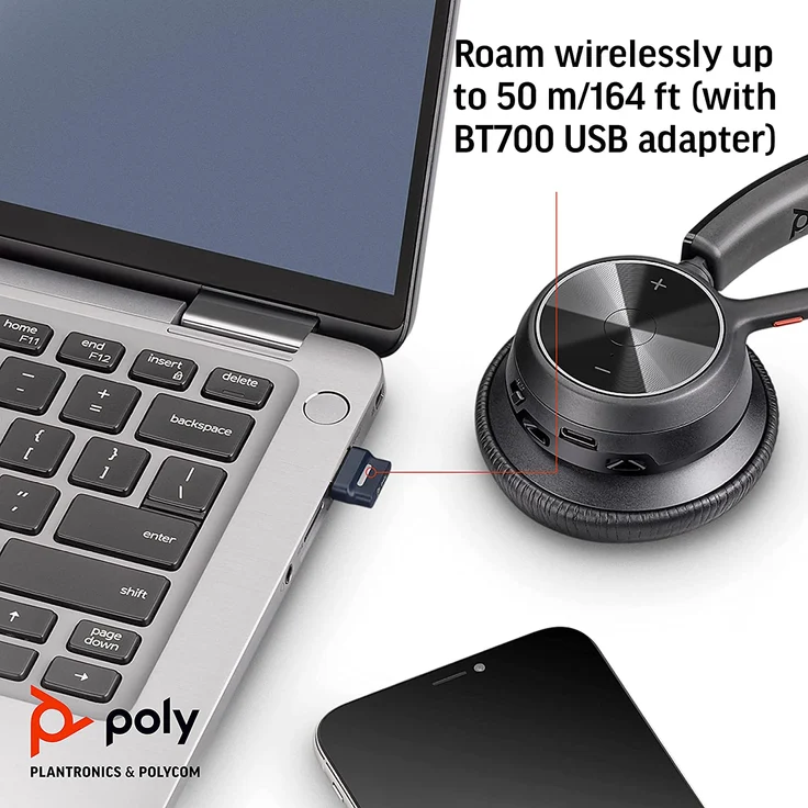 Poly Voyager 4300 UC Series 4310 Headset On-Ear Bluetooth kabellos USB-A Zoom Certified – Bild 3