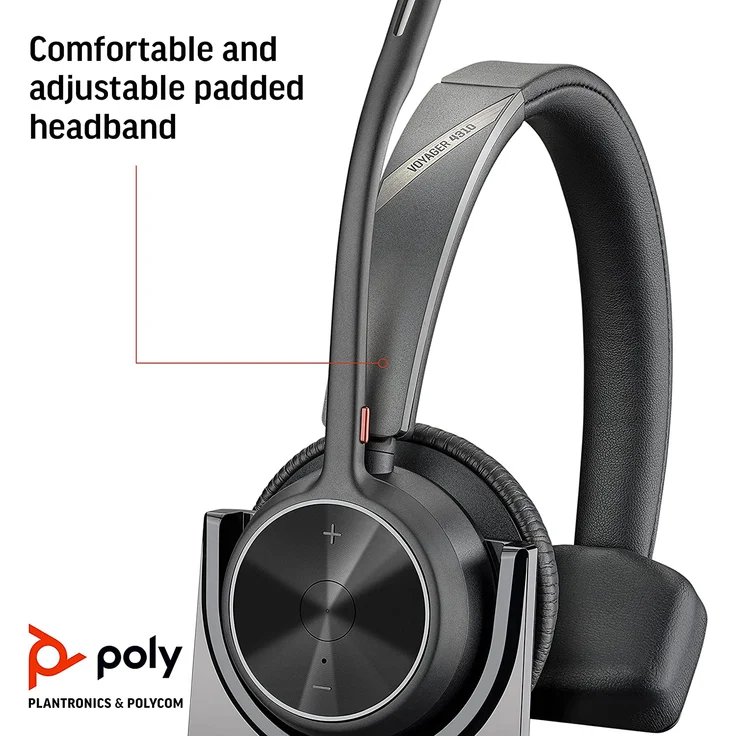 Poly Voyager 4300 UC Series 4310 Headset On-Ear Bluetooth kabellos USB-A Zoom Certified – Bild 6