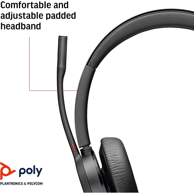 Poly Voyager 4300 UC Series 4320 Für Microsoft Teams Headset On-Ear Bluetooth kabellos – Bild 6