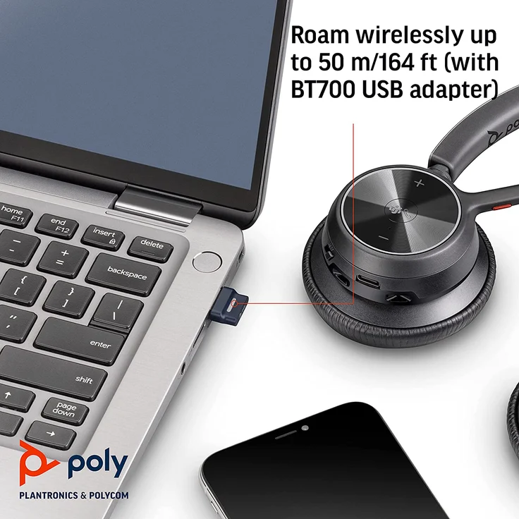 Poly Voyager 4300 UC Series 4320 Für Microsoft Teams Headset On-Ear Bluetooth kabellos – Bild 3