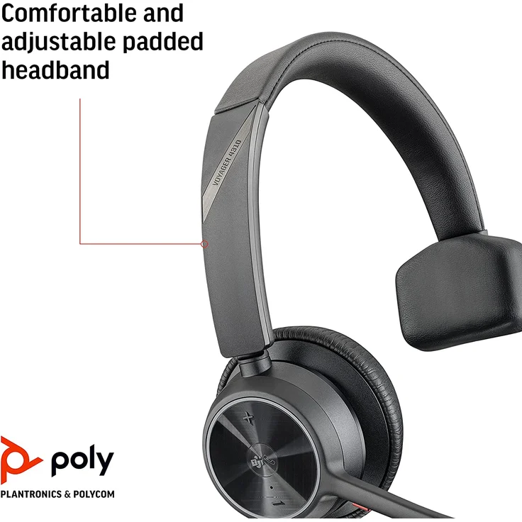 Poly BT Headset Voyager 4310 UC Mono USB-A Teams – Bild 6