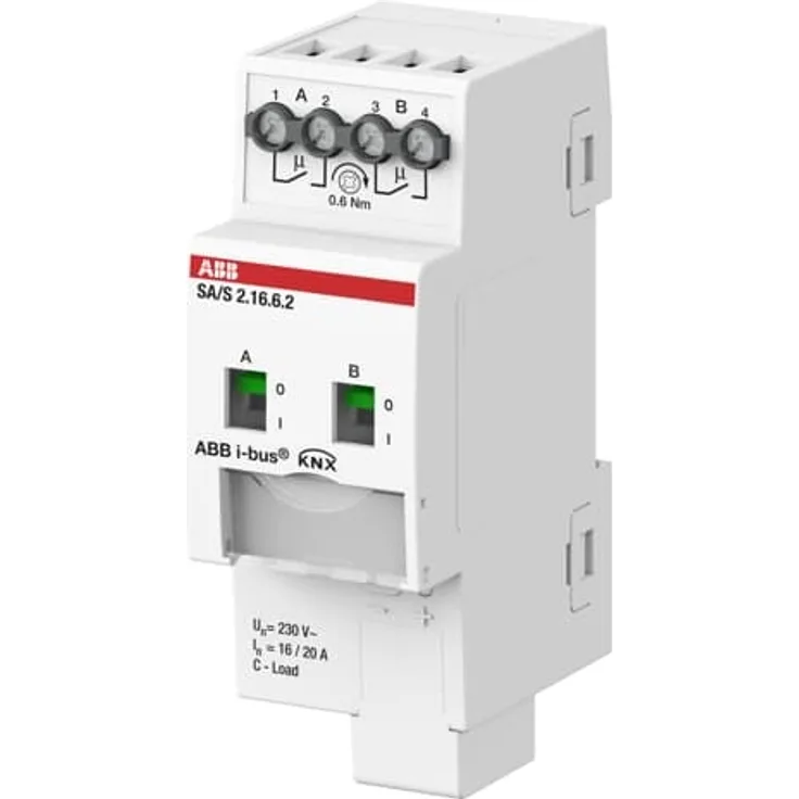 ABB Schaltaktor 2-fach 16A, C-Last REG SA-S2.16.6.2, 2CDG110269R0011