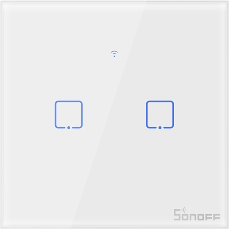 SONOFF T1 EU TX (WiFi+RF433 2-Kanal) Weiß