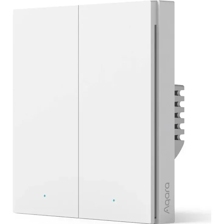 Aqara Smart Wall Switch H1(No Neutral, Double Rocker) (HomeKit) (WS-EUK02)