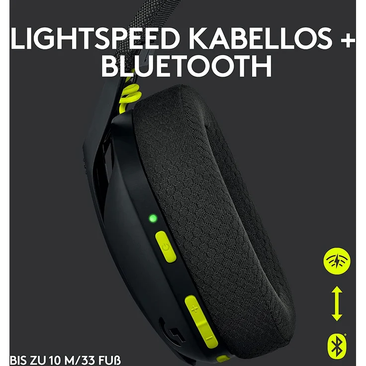 Logitech G435 Lightspeed Kabelloses Bluetooth-Gaming-Headset - Leichte Over-Ear-Kopfhörer, Integrierte Mikrofone, 18h Akku, Kompatibel mit Dolby Atmos, PC, PS4, PS5, Handy - Schwarz (981-001049) – Bild 5