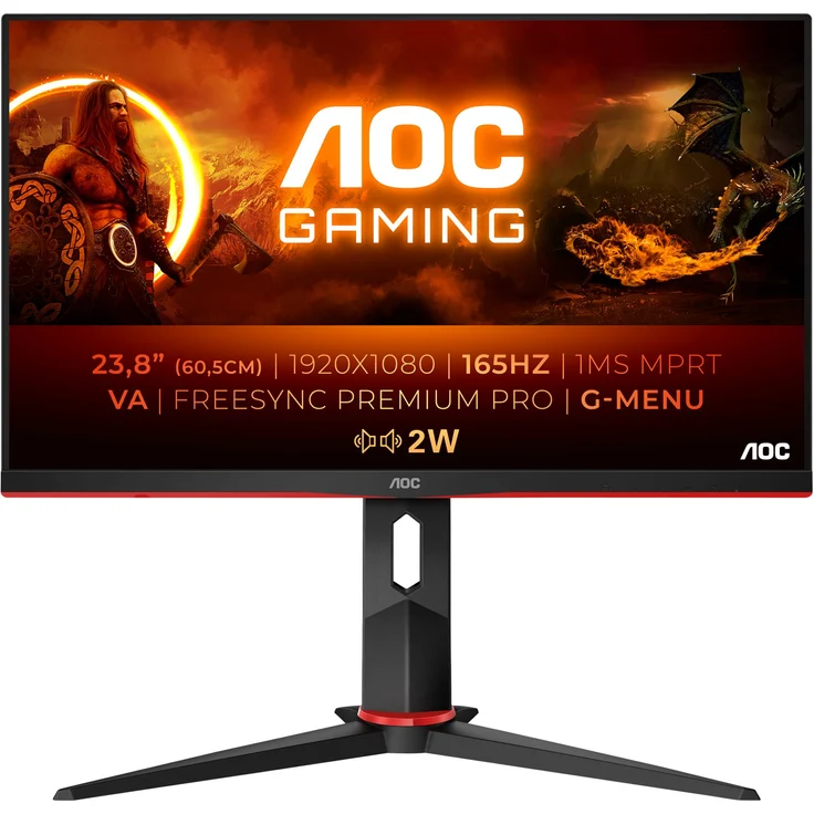 AOC 24G2SAE/BK - 23,8 Zoll, Full HD (1920 x 1080 Pixel), VA, 165 Hz, 4 ms, 350 cd/m² (24G2SAE/BK) – Bild 4