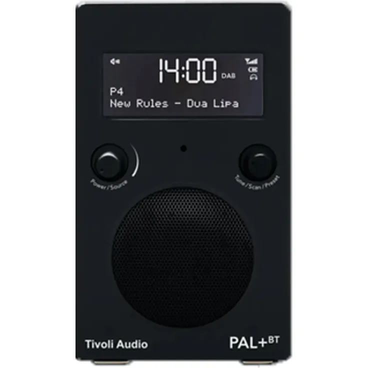 Tivoli Audio PAL+ BT digitales Radio mit Akku (FM-DAB+-AUX-Bluetooth) black schwarz