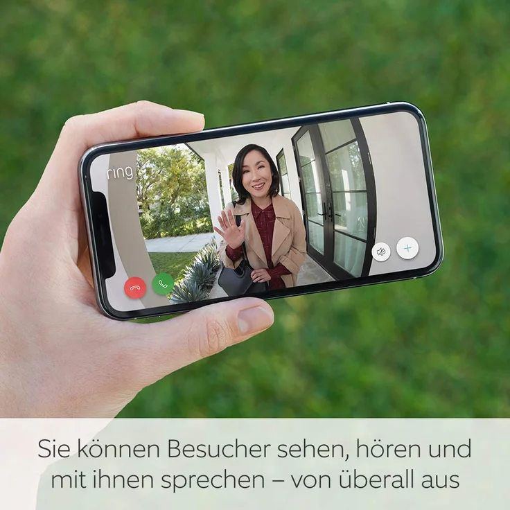 Ring Video Doorbell (2. Generation), Akku-Türklingel, 1080p HD-Video, fortschrittliche Bewegungserfassung und einfache Installation, Nickel Matt – Bild 3