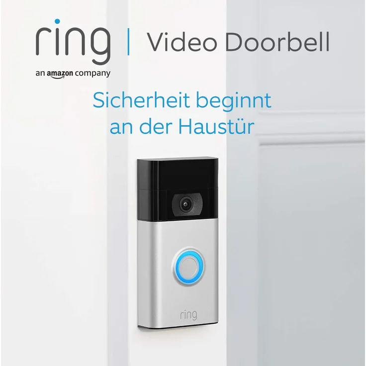 Ring Video Doorbell (2. Generation), Akku-Türklingel, 1080p HD-Video, fortschrittliche Bewegungserfassung und einfache Installation, Nickel Matt – Bild 2