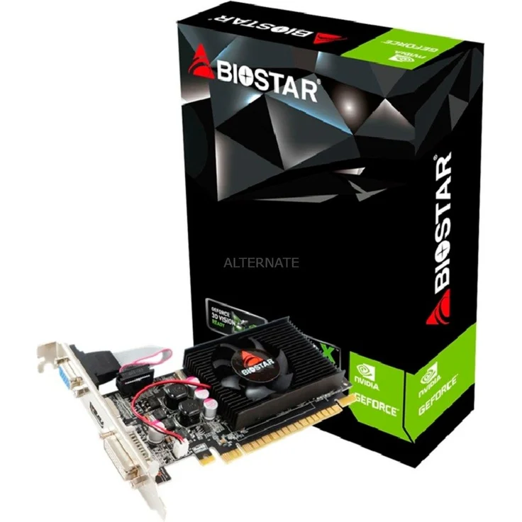 Biostar GeForce GT 610 Grafikkarte, Mini-HDMI, 2x DVI-I – Bild 1
