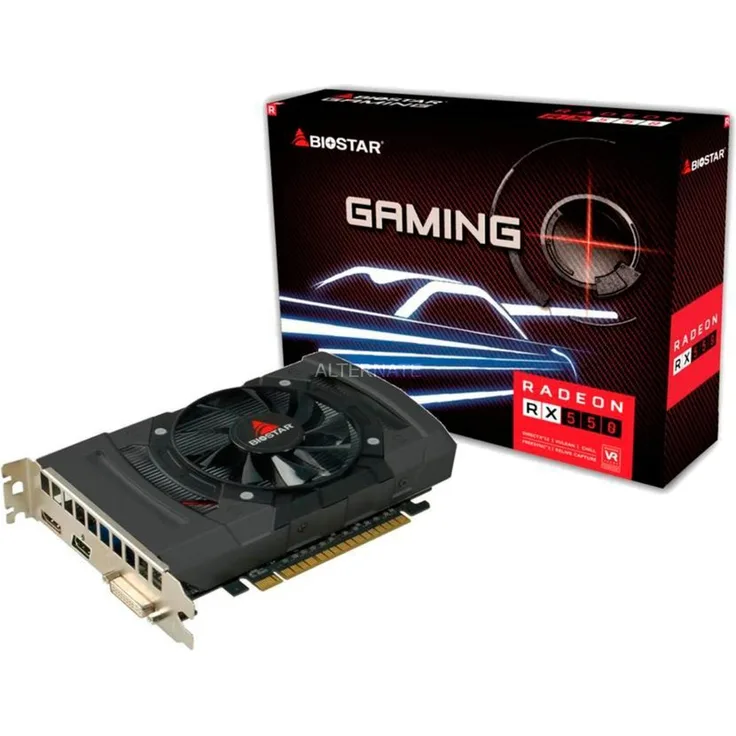 Biostar Radeon RX 550 - 4 GB GDDR5 - PCIe 3.0 x16 - DVI, HDMI, DisplayPort (VA5505RF41)