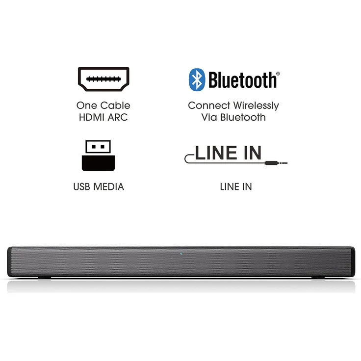 Hisense HS214 2.1 Soundbar mit Subwoofer, Bluetooth, HDMI, grau – Bild 2