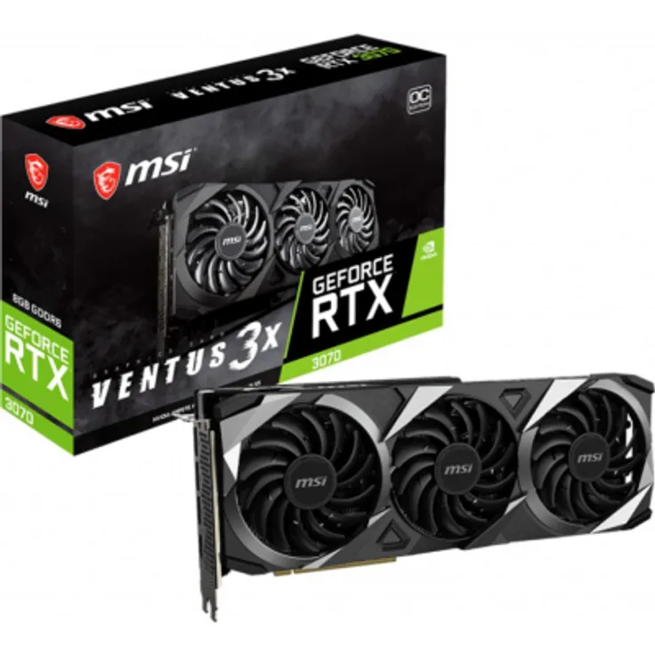 MSI GeForce RTX 3070 Ventus 3X 8G OC LHR, 8GB GDDR6, HDMI, 3x DP (V390-273R)