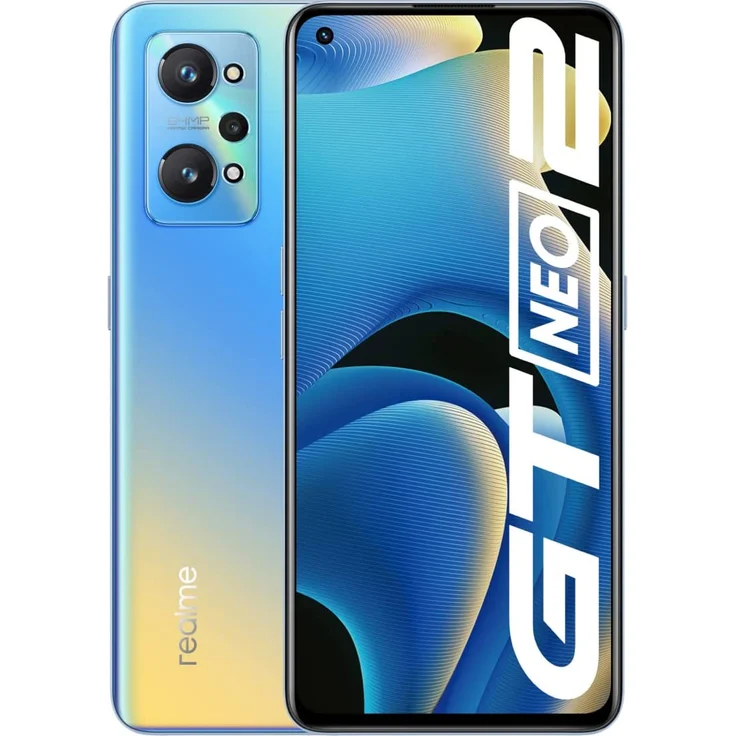 realme GT Neo 2 5G Smartphone 16,81cm (6,62 Zoll) AMOLED-Display, 128GB interner Speicher, 8GB RAM, Dual-SIM, Neo Blue – Bild 1