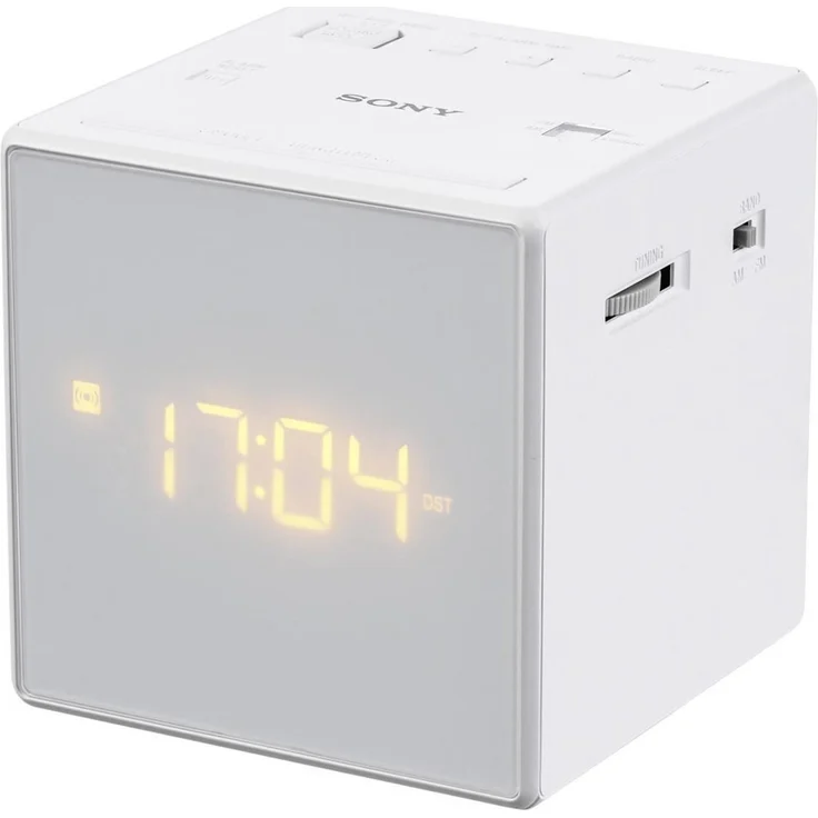 Sony ICF-C1W Radiowecker, UKW (FM), MW, weiß – Bild 2