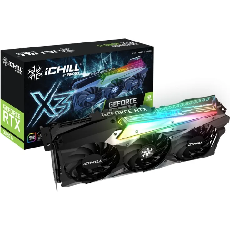 INNO3D GeForce RTX 3080 Ti iCHILL X3, 12GB GDDR6X, HDMI, 3x DP (C308T3-126XX-1810VA37)