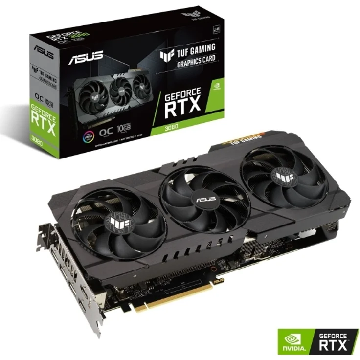 ASUS TUF Gaming GeForce RTX 3080 V2 OC (LHR), TUF-RTX3080-O10G-V2-GAMING, 10GB GDDR6X, 2x HDMI, 3x DP (90YV0FB4-M0NM00) – Bild 4