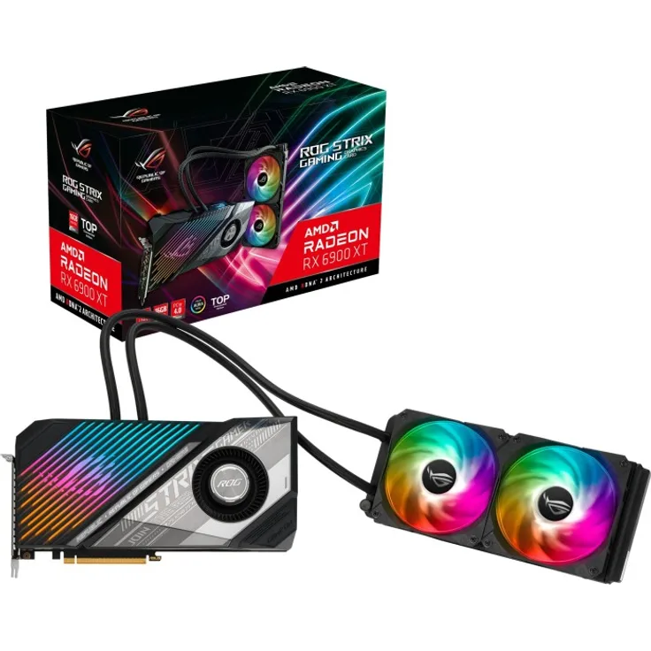 ASUS ROG Strix LC Radeon RX 6900 XT Top, ROG-STRIX-LC-RX6900XT-T16G-GAMING, 16GB GDDR6, HDMI, 2x DP, USB-C (90YV0GF1-M0NM00)
