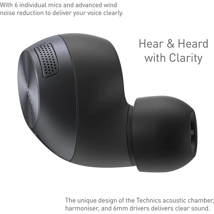 Technics EAH-AZ40E-K Premium Bluetooth True Wireless In-Ear-Kopfhörer, Noise Cancelling, schwarz – Bild 2