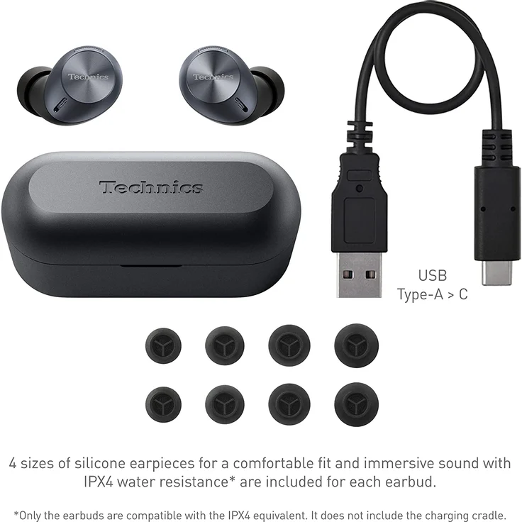 Technics EAH-AZ40E-K Premium Bluetooth True Wireless In-Ear-Kopfhörer, Noise Cancelling, schwarz – Bild 6
