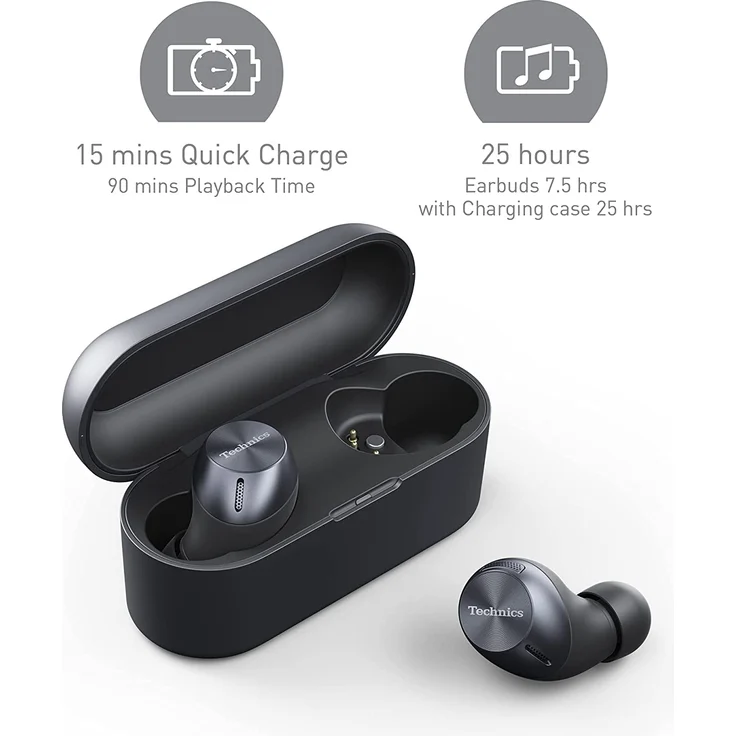 Technics EAH-AZ40E-K Premium Bluetooth True Wireless In-Ear-Kopfhörer, Noise Cancelling, schwarz – Bild 5