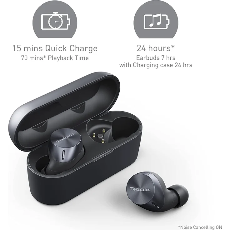 Technics EAH-AZ60E-K ANC Bluetooth True Wireless In-Ear-Kopfhörer, Noise Cancelling, schwarz – Bild 5