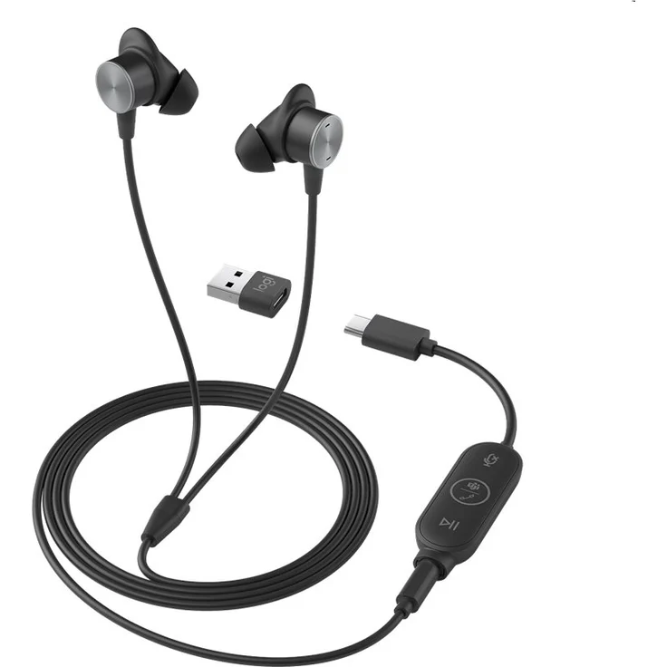 Logitech Zone Wired Earbuds Microsoft Teams In-Ear-Kopfhörer, Schwarz – Bild 16