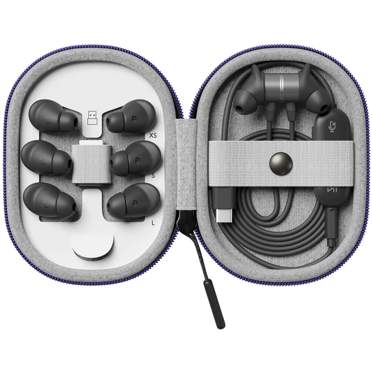 Logitech Zone Wired Earbuds Microsoft Teams In-Ear-Kopfhörer, Schwarz – Bild 7