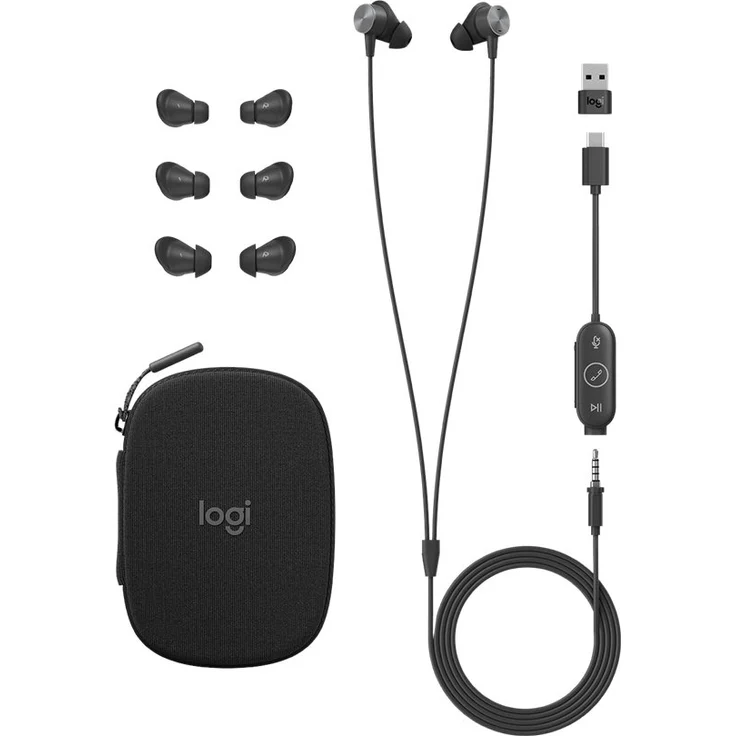Logitech Zone Wired Earbuds Microsoft Teams In-Ear-Kopfhörer, Schwarz – Bild 12