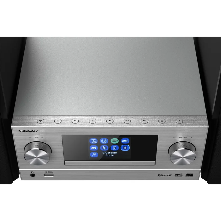 Kenwood M-9000S Mini-Anlage, CD-Player, Streaming, Bluetooth, WLAN, silber – Bild 3