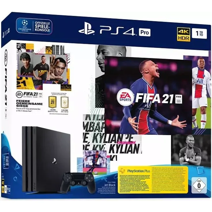 Sony PlayStation 4 Pro Jet Black 1TB Bundle inkl. FIFA 21