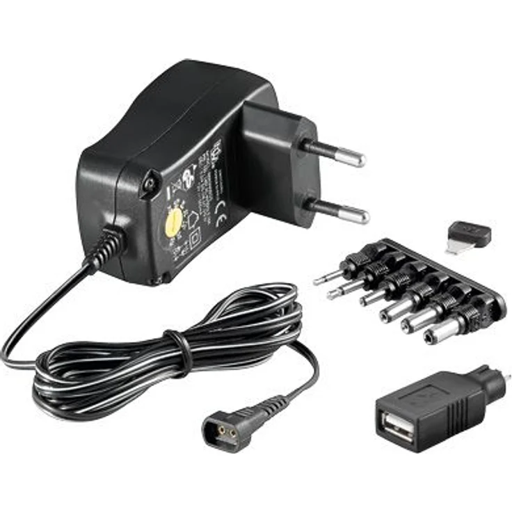 Universal Netzteil 1500mA 3V - 4,5V - 5V - 6V - 7,5V - 9V - 12V inkl. 8 Adapterstecker plus USB – Bild 2