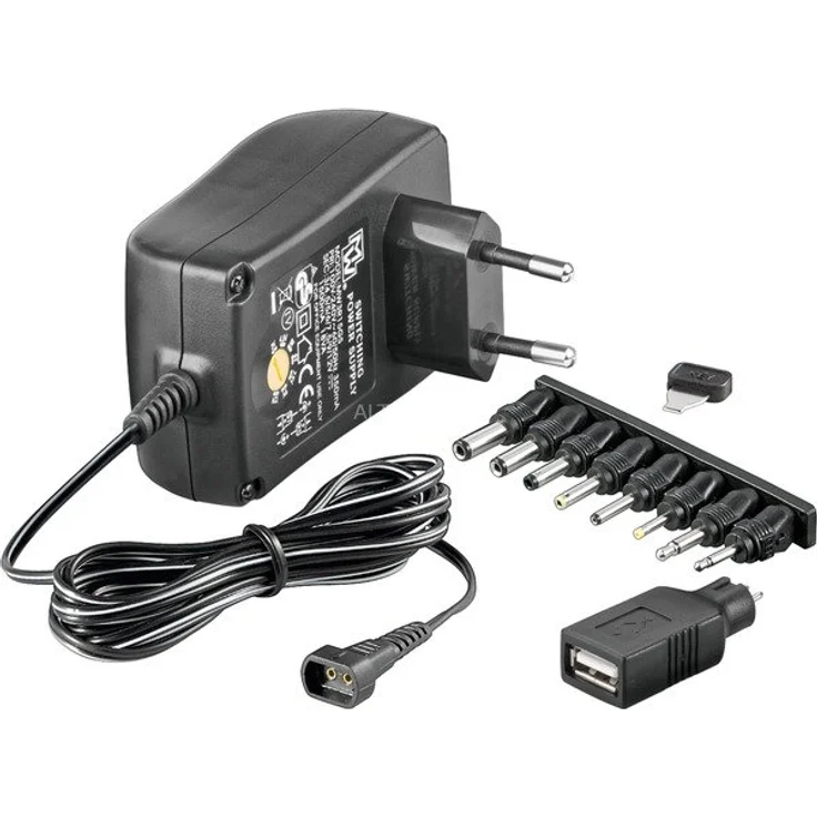 Universal Netzteil 1500mA 3V - 4,5V - 5V - 6V - 7,5V - 9V - 12V inkl. 8 Adapterstecker plus USB – Bild 8