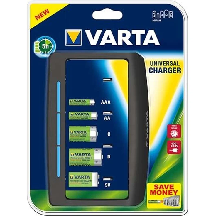 Varta Universal Ladegerät lädt AA, AAA, C, D oder 9V rechargeable Ni-MH Akkus inkl. Netzteil (Design kann abweichen) – Bild 9