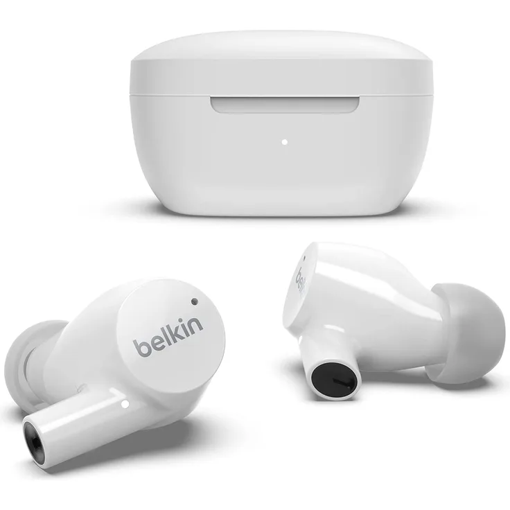 Belkin Soundform Rise True Wireless In-Ear-Kopfhörer mit Bluetooth, wasserdicht, weiß