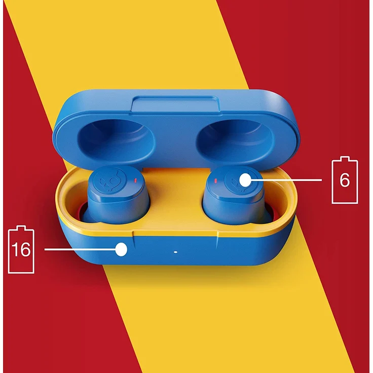 Skullcandy Jib True Wireless In-Ear-Kopfhörer, Spritzwassergeschützt, 92 Blue, blau – Bild 3