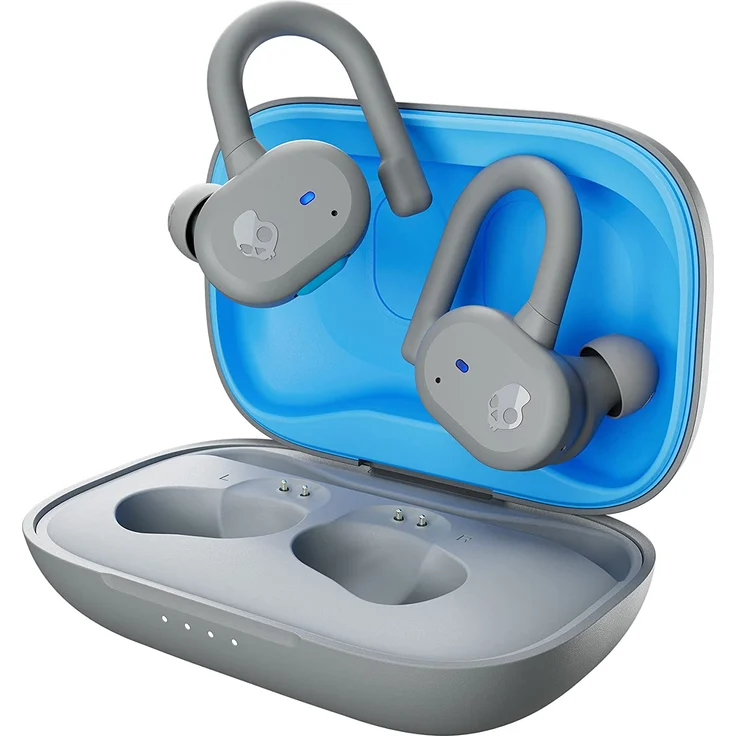 Skullcandy Push Active True Wireless In-Ear-Kopfhörer, Light Grey/Blue, grau – Bild 1