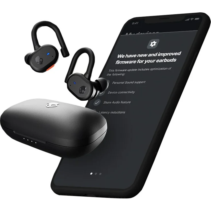 Skullcandy Push Active True Wireless In-Ear-Kopfhörer, True Black/Orange, schwarz, orange – Bild 12