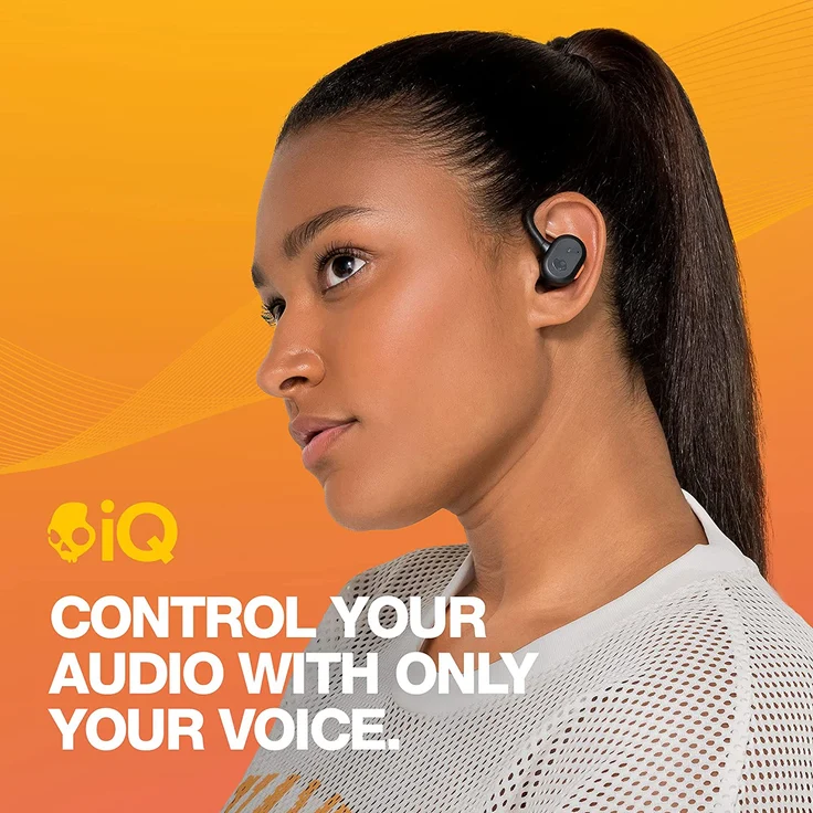 Skullcandy Push Active True Wireless In-Ear-Kopfhörer, True Black/Orange, schwarz, orange – Bild 3