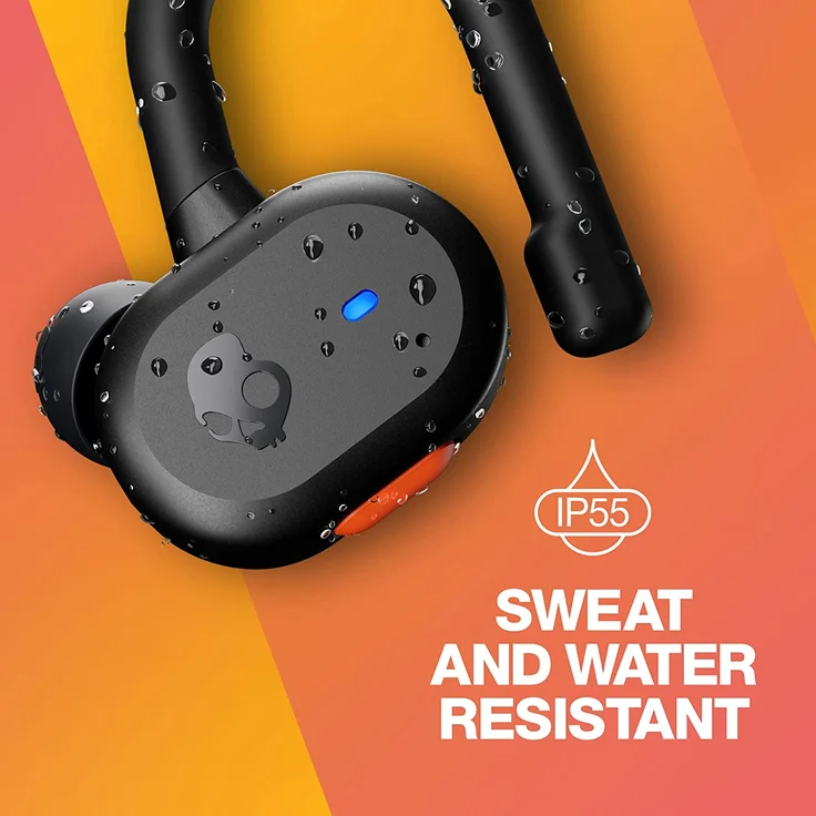 Skullcandy Push Active True Wireless In-Ear-Kopfhörer, True Black/Orange, schwarz, orange – Bild 6