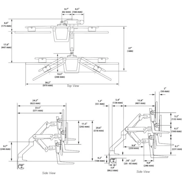 Ergotron HX Arm Monitorhalterung für 2 Monitore, schwarz (45-476-224) – Bild 4