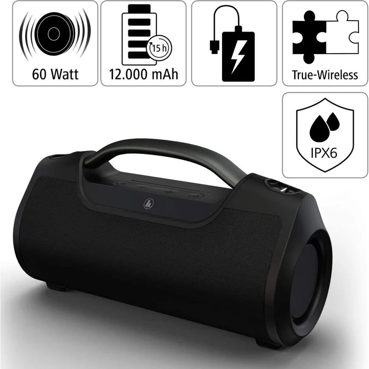 Hama Soundbarrel (188217) Bluetooth-Lautsprecher, schwarz – Bild 2