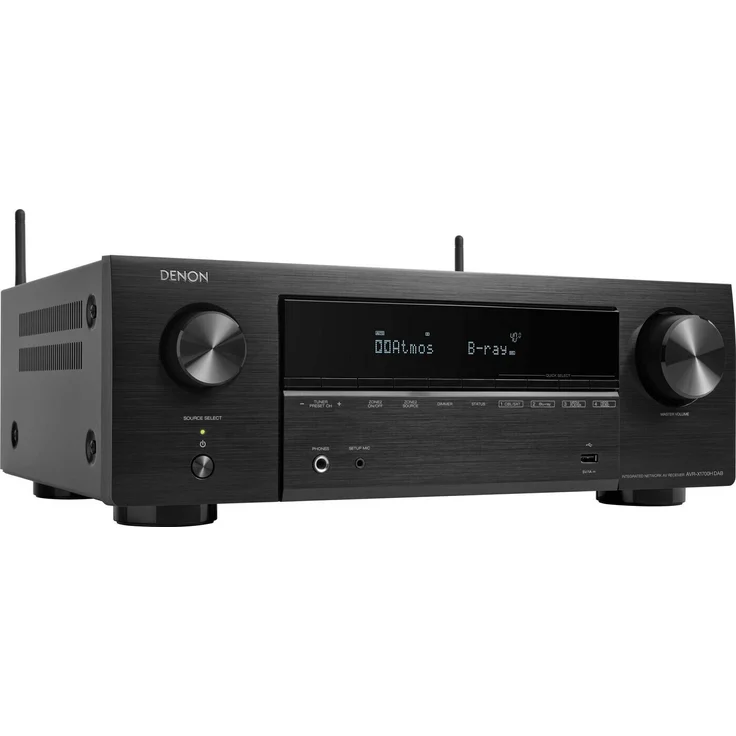 Denon AVR-X1700H Heimkino-Receiver, 7.2 Kanal, HDMI, AirPlay, WLAN, Bluetooth, HEOS, Spotify, schwarz – Bild 5