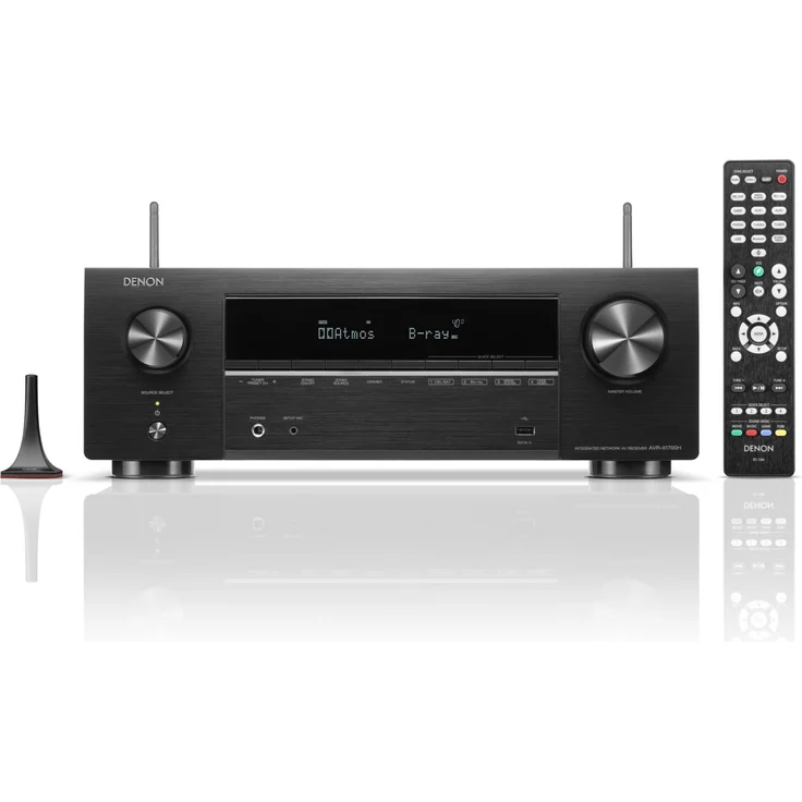 Denon AVR-X1700H Heimkino-Receiver, 7.2 Kanal, HDMI, AirPlay, WLAN, Bluetooth, HEOS, Spotify, schwarz – Bild 3