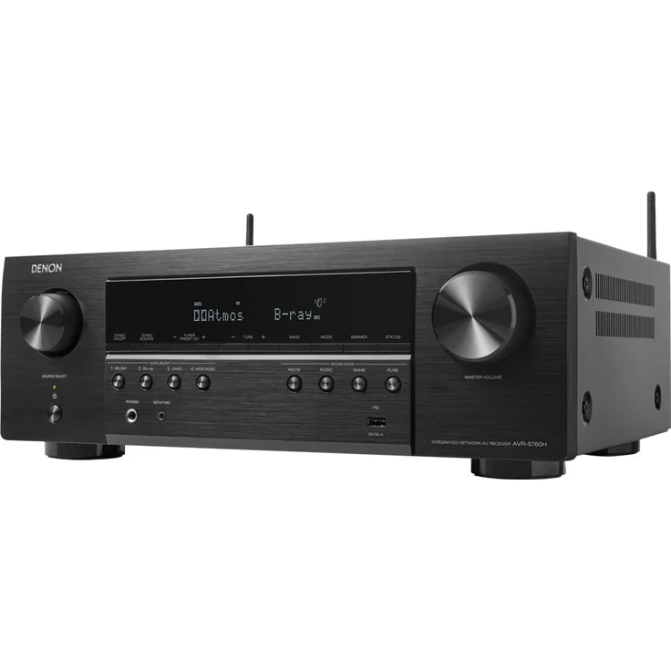 Denon AVR-S760H Heimkino-Receiver, 7.2 Kanal, HDMI-ARC, 4K, DLNA, AirPlay, Bluetooth, WLAN, HEOS, schwarz – Bild 11