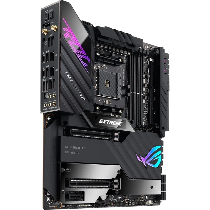 ASUS ROG CROSSHAIR VIII EXTREME - Erweitertes ATX - Sockel AM4 - AMD X570 Chipsatz - USB-C Gen2, USB 3.2 Gen 1, USB 3.2 Gen 2, USB-C Gen 2x2 - 10 Gigabit LAN, 2.5 Gigabit LAN, Wi-Fi, Bluetooth (90MB1860-M0EAY0) – Bild 6
